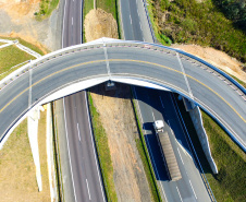 Novo viaduto melhora mobilidade na BR-277 e traz mais segurança a moradores de Campo Largo. A obra foi inaugurada oficialmente nesta quarta-feira (14) pelo governador Carlos Massa Ratinho Junior.  -  Curitiba, 14/07/2021  -  foto: Rodrigo Félix Leal