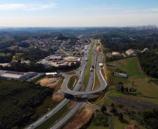 Nova interseção do Jardim Guarany, no km 104 da BR-277, em Campo Largo Foto: Jonathan Campos/AEN