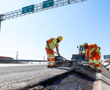 Novo viaduto melhora mobilidade na BR-277 e traz mais segurança a moradores de Campo Largo. A obra foi inaugurada oficialmente nesta quarta-feira (14) pelo governador Carlos Massa Ratinho Junior.  -  Curitiba, 14/07/2021  -  foto: Rodrigo Félix Leal