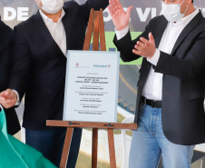 Novo viaduto melhora mobilidade na BR-277 e traz mais segurança a moradores de Campo Largo. A obra foi inaugurada oficialmente nesta quarta-feira (14) pelo governador Carlos Massa Ratinho Junior.  -  Curitiba, 14/07/2021  -  foto: Rodrigo Félix Leal