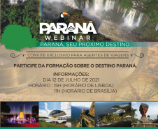 A Paraná Turismo promoveu nesta segunda-feira (12) o webinar “Paraná, seu próximo destino” em parceria com a Associação Portuguesa das Agências de Viagens e Turismo (APAVT), evento que foi destinado às agências e operadores de viagens de  Portugal.