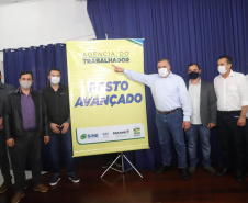 Secretário Ney Leprevost lança "Postos Avançados " das Agências do Trabalhador na região Sudoeste e prestigia formandos da "Carreta do Conhecimento" no Oeste  -  Curitiba, 15/07/2021  -  Foto: SEJUF