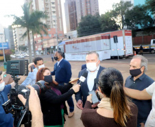 Secretário Ney Leprevost lança "Postos Avançados " das Agências do Trabalhador na região Sudoeste e prestigia formandos da "Carreta do Conhecimento" no Oeste  -  Curitiba, 15/07/2021  -  Foto: SEJUF