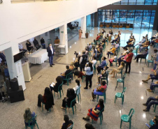 Secretário Ney Leprevost lança "Postos Avançados " das Agências do Trabalhador na região Sudoeste e prestigia formandos da "Carreta do Conhecimento" no Oeste  -  Curitiba, 15/07/2021  -  Foto: SEJUF