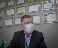 Geci Labres de Souza, diretor-geral do Hospital do Trabalhador  -  Curitiba, 15/07/2021  -  Foto: Gilson Abre/AEN