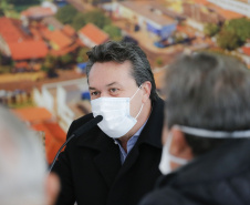 Governador Carlos Massa Ratinho Junior, durante solenidade assinatura de ordem serviços para construção da Cadeia Pública e pavimentação de estradas rurais em Arapongas -  Curitiba, 19/07/2021  -  Foto: Jonathan Campos/AEN