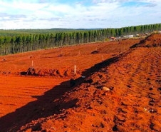 Técnicos da Cohapar vistoriaram nesta quarta-feira (21) as obras de dois novos conjuntos em construção pelo Governo do Estado no Norte Pioneiro. São 47 novas moradias em Figueira e 74 em Curiúva, que recebem investimentos de R$ 9,5 milhões do programa Casa Fácil Paraná. (Foto: Michael Faleiros/Cohapar)