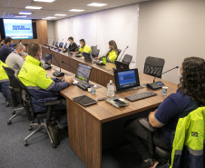 Com a promoção de workshops com prestadores de serviços portuários, equipe da Diretoria de Meio Ambiente da empresa pública visa aperfeiçoar os procedimentos para promover segurança ambiental, saúde e segurança no trabalho. -  Paranaguá, 22/07/2021  -  Foto: Claudio Neves/Portos do Paraná