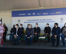 A cidade de Ponta Grossa vai receber mais 408 moradias em um novo bairro planejado por meio do programa Casa Verde e Amarela. O Residencial Bem Viver Uvaranas, que conta com a participação do Governo do Estado, foi idealizado pela construtora Pacaembu e receberá R$ 60 milhões de investimentos do FGTS, financiados pela Caixa Econômica. -  (Foto: Guilherme Santos/Cohapar)