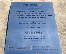 Mais de 450 famílias de comunidades rurais de São João do Triunfo estão com o acesso à água tratada garantido. Uma parceria firmada entre a Companhia de Saneamento do Paraná (Sanepar) e a Prefeitura de São João do Triunfo possibilitou a implantação de sistemas rurais de abastecimento de água nas comunidades de Coxilhão do Meio, Coxilhão Santa Rosa e Vitorianos. -  São João do Triunfo, 23/07/2021  -  Foto: Sanepar