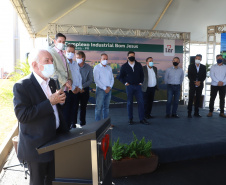 O governador do Paraná em exercício, Darci Piana, visita a Cooperativa Agroindustrial Lar neste domingo (25), no Complexo Industrial de Bom Jesus, que acaba de concluir a primeira etapa das obras.   Foto:  Ari Dias/AEN