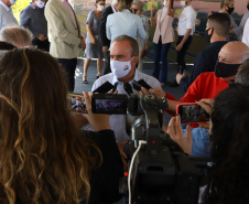 O governador do Paraná em exercício, Darci Piana, visita a Cooperativa Agroindustrial Lar neste domingo (25), no Complexo Industrial de Bom Jesus, que acaba de concluir a primeira etapa das obras.   Foto:  Ari Dias/AEN