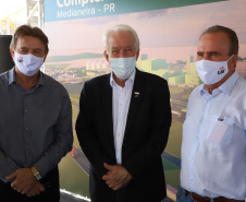 O governador do Paraná em exercício, Darci Piana, visita a Cooperativa Agroindustrial Lar neste domingo (25), no Complexo Industrial de Bom Jesus, que acaba de concluir a primeira etapa das obras.   Foto:  Ari Dias/AEN