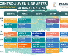 O Centro Juvenil de Artes Plásticas, CJAP, está com inscrições abertas para as oficinas regulares do segundo semestre. São, ao todo, 25 oficinas para crianças e adolescentes, entre 08 e 17 anos. Os encontros serão virtuais, pelo Google Meet.  -  Curitiba, 27/07/2021  -  Foto: CJAP