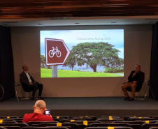 Evento debate sobre o desenvolvimento econômico por meio do cicloturismo  -  Curitiba, 27/07/2021  -  Foto: Invest Paraná