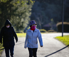 29/07/2021 - Imagens frio em Curitiba
Foto Gilson Abreu/AEN