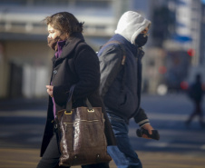 29/07/2021 - Imagens frio em Curitiba
Foto Gilson Abreu/AEN