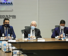 Vice-governador Darci Piana durante reunião com a Controladoria Geral do Estado (CGE), para Intensificar a prevenção à corrupção e manter a integridade de cada órgão do Governo do Estado.  -  Curitiba, 27/07/2021  -  foto: José Fernando Ogura/AEN