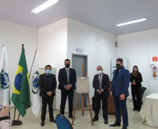 O Departamento Penitenciário do Paraná (Depen) inaugurou nesta quinta-feira (29), a nova estrutura que vai abrigar o Complexo Social de Cascavel, no Oeste do Paraná. Com 800 metros quadrados, o local vai unir em um mesmo espaço os serviços do Patronato Penitenciário e do Escritório Social, que oferecem apoio e ofertam projetos e ações de capacitação de egressos, monitorados e prestadores de serviço à comunidade.  -  Curitiba, 29/07/2021  -  Foto: DEPEN-PR