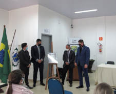 O Departamento Penitenciário do Paraná (Depen) inaugurou nesta quinta-feira (29), a nova estrutura que vai abrigar o Complexo Social de Cascavel, no Oeste do Paraná. Com 800 metros quadrados, o local vai unir em um mesmo espaço os serviços do Patronato Penitenciário e do Escritório Social, que oferecem apoio e ofertam projetos e ações de capacitação de egressos, monitorados e prestadores de serviço à comunidade.  -  Curitiba, 29/07/2021  -  Foto: DEPEN-PR