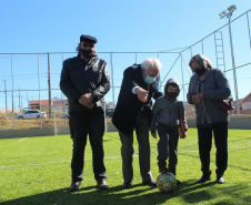 O vice-governador Darci Piana inaugurou nesta quinta-feira (29), em Corbélia, no Oeste do Paraná, uma Unidade Básica de Saúde (UBS) no bairro Santa Catarina e de uma quadra de esportes no Jardim Juliana.Foto: Gisele Barão