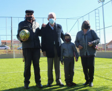 O vice-governador Darci Piana inaugurou nesta quinta-feira (29), em Corbélia, no Oeste do Paraná, uma Unidade Básica de Saúde (UBS) no bairro Santa Catarina e de uma quadra de esportes no Jardim Juliana.Foto: Gisele Barão