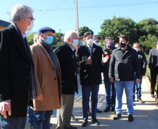 O vice-governador Darci Piana inaugurou nesta quinta-feira (29), em Corbélia, no Oeste do Paraná, uma Unidade Básica de Saúde (UBS) no bairro Santa Catarina e de uma quadra de esportes no Jardim Juliana.Foto: Gisele Barão