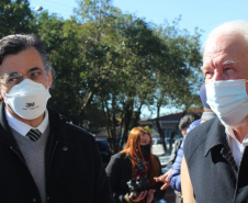 O vice-governador Darci Piana inaugurou nesta quinta-feira (29), em Corbélia, no Oeste do Paraná, uma Unidade Básica de Saúde (UBS) no bairro Santa Catarina e de uma quadra de esportes no Jardim Juliana.Foto: Gisele Barão