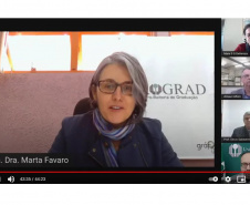 Ano letivo 2021 começa com live de boas vindas e programação especial de recepção. Pró-reitora Marta Favaro (PROGRAD),  -  londrina, 02/08/2021   -  Foto: Divulgação UEL