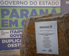 02/08/2021 Governador Carlos Massa Ratinho Junior lança pedra fundamental duplicação do Contorno Oeste de Cascavel.
Foto Gilson Abreu/AEN