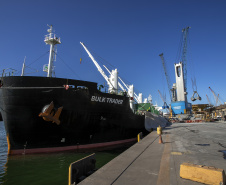 Uma operação diferente chama a atenção no Porto de Paranaguá, nesta semana