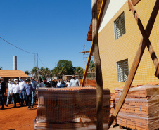 O governador Carlos Massa Ratinho Junior vistoriou nesta terça-feira (3) a obra da nova sede do Centro Estadual de Educação Profissional (CEEP) do Noroeste, também conhecido como Colégio Agrícola do Noroeste, em Diamante do Norte. Foto: Jonathan Campos/AEN