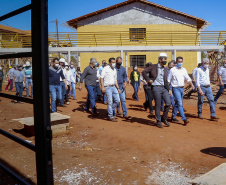 Governador Carlos Massa Ratinho Junior vistoria as obras do Colégio Agricola do Noroeste, em Diamante do Norte  - Diamante do Norte, 03/08/2021  -  Foto: Gilson Abreu/AEN