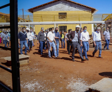 Governador Carlos Massa Ratinho Junior vistoria as obras do Colégio Agricola do Noroeste, em Diamante do Norte  - Diamante do Norte, 03/08/2021  -  Foto: Gilson Abreu/AEN