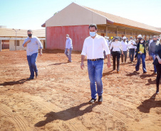 Governador Carlos Massa Ratinho Junior vistoria as obras do Colégio Agricola do Noroeste, em Diamante do Norte  - Diamante do Norte, 03/08/2021  -  Foto: Gilson Abreu/AEN