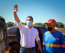 Governador Carlos Massa Ratinho Junior vistoria as obras do Colégio Agricola do Noroeste, em Diamante do Norte  - Diamante do Norte, 03/08/2021  -  Foto: Gilson Abreu/AEN