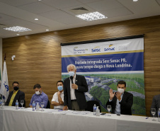 03/08/2021 Governador Carlos Massa Ratinho Junior participa da Unidade Integrada SESC/SENAC, em Nova LondrinaFoto Gilson Abreu/AEN