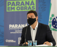 O secretário de Infraestrutura e Logística, Sandro Alex, atende a imprensa nesta quinta-feira (5) para esclarecer a nova modelagem das concessões de rodovias do Paraná.   05/08/2021. Foto: Geraldo Bubniak/AEN