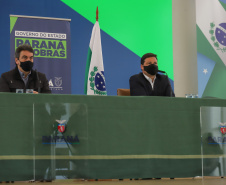 O secretário de Infraestrutura e Logística, Sandro Alex, atende a imprensa nesta quinta-feira (5) para esclarecer a nova modelagem das concessões de rodovias do Paraná.   05/08/2021. Foto: Geraldo Bubniak/AEN