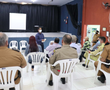 O secretário estadual da Segurança Pública, Romulo Marinho Soares, esteve no município de Porto Rico, no Noroeste do Paraná, nesta quinta-feira (5), para tratativas sobre o fluxo de trabalho das forças de segurança na região, com planejamento de reforço para os próximos feriados e final de semana, além da Operação Verão 2021-2022. Foto: SESP