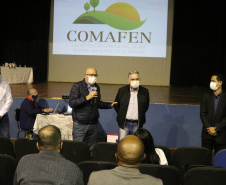 O secretário da Segurança Pública do Paraná,Romulo Marinho Soares, participou da Assembléia Geral de Prefeitos do Consórcio Intermunicipal da Apa Federal do Noroeste do Paraná (Comafen). A reunião ocorreu nesta sexta-feira (06/08), no município de Loanda  -  Loanda, 06/08/2021  -  Foto: SESP-PR