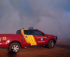 A estiagem severa que atinge o Paraná, aliada ao clima seco característico da estação e a vegetação ressecada por causa das geadas acendem um alerta no Estado para a ocorrência de incêndios florestais, com risco muito alto em todas as regiões.Foto:Gilson Abreu/AEN