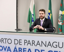 A Portos do Paraná participa nesta quarta-feira, dia 11, da 7ª. Conferência da Advocacia Paranaense, promovida pela seção paranaense da Ordem dos Advogados do Brasil (OAB). Com mais de sete mil inscritos, este já é o maior encontro da história, na área, no Estado.  -  Paranaguá, 09/08/2021  -  Foto: Cláudio Neves/Portos do Paraná