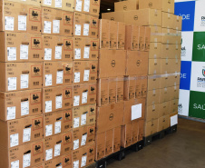 O Governo do Estado vai entregar 1.509 computadores para todas as unidades vinculadas à Secretaria de Estado da Saúde (Sesa), sendo 1.359 máquinas padrão desktop e 150 notebook?s.  -  Curitiba, 09/08/2021  -  Foto: Américo Antonio/SESA