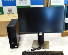 O Governo do Estado vai entregar 1.509 computadores para todas as unidades vinculadas à Secretaria de Estado da Saúde (Sesa), sendo 1.359 máquinas padrão desktop e 150 notebook?s.  -  Curitiba, 09/08/2021  -  Foto: Américo Antonio/SESA