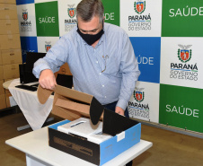 O Governo do Estado vai entregar 1.509 computadores para todas as unidades vinculadas à Secretaria de Estado da Saúde (Sesa), sendo 1.359 máquinas padrão desktop e 150 notebook?s.  -  Curitiba, 09/08/2021  -  Foto: Américo Antonio/SESA
