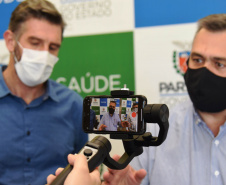 O Governo do Estado vai entregar 1.509 computadores para todas as unidades vinculadas à Secretaria de Estado da Saúde (Sesa), sendo 1.359 máquinas padrão desktop e 150 notebook?s.  -  Curitiba, 09/08/2021  -  Foto: Américo Antonio/SESA