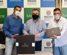 O Governo do Estado vai entregar 1.509 computadores para todas as unidades vinculadas à Secretaria de Estado da Saúde (Sesa), sendo 1.359 máquinas padrão desktop e 150 notebook?s.  -  Curitiba, 09/08/2021  -  Foto: Américo Antonio/SESA