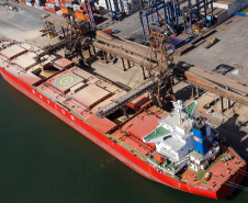 Corredor de Exportação do Porto de Paranaguá registra alta de 6% em julho. Foto: Rodrigo Felix Leal/SEIL