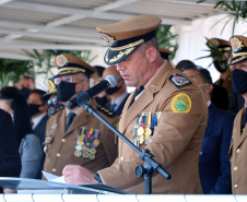 Aniversário de 167 anos da Polícia Militar é marcado com entrega de medalhas e comemoração do Espadim Tiradentes. Foto:Soldado Adilson Voinaski Afonso